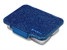 Yumbox Pret bento lunch box blue glitter with 4 compartments